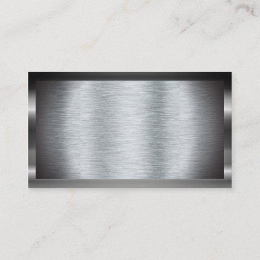 Metallic geborstelde achtergrond | QR-code Visitekaartje (Achterkant)