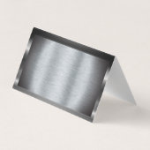 Metallic geborstelde achtergrond | QR-code Visitekaartjes (Achterkant)