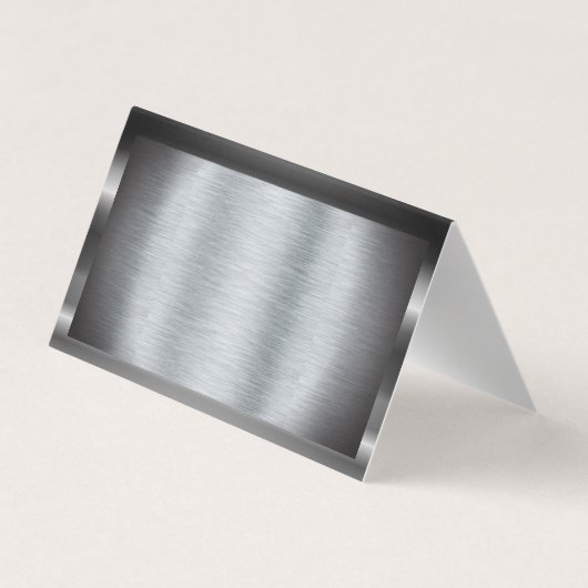 Metallic geborstelde achtergrond | QR-code Visitekaartjes (Achterkant)