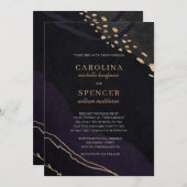 Metallic Geode Wedding Kaart (Voorkant / Achterkant)