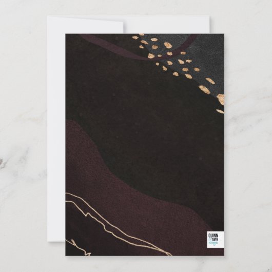 Metallic Geode Wedding Kaart (Achterkant)