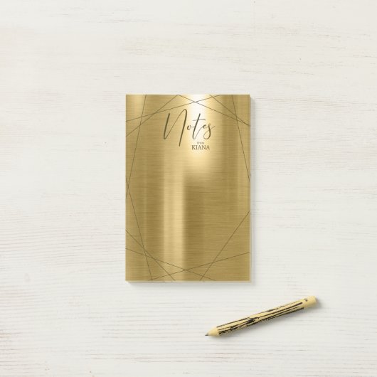 Metallic Geometric Notes Gold ID648 (Op bureau)
