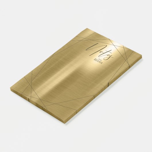 Metallic Geometric Notes Gold ID648 (Schuin)