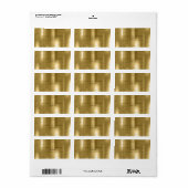 Metallic Geometric Wedding Gold ID648 Etiket (Full Sheet)