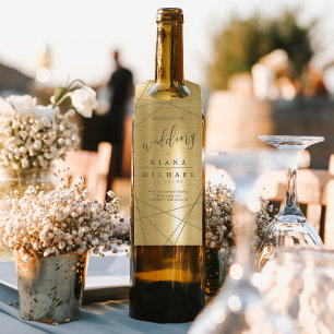 Metallic Geometric Wedding Gold ID648 Flessenhanger