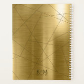 Metallic Geometric Wedding Plans Gold ID648 Planner (Achterkant)