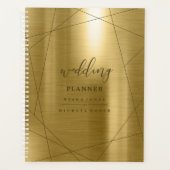 Metallic Geometric Wedding Plans Gold ID648 Planner (Voorkant)