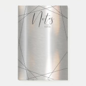 Metallic geometrische notities Silver/Black ID648 Post-it® Notes (Voorkant)