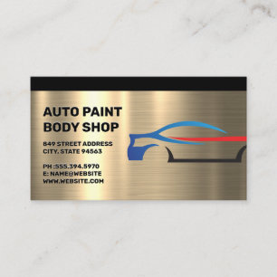 Metallic Gestileerde auto Logo Visitekaartje