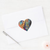 Metallic gietstuk hart sticker (Envelop)