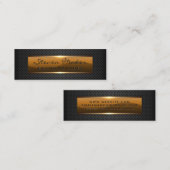 Metallic glanzend banner | Geperforeerd vlees Mini Visitekaartje (Voorkant / Achterkant)