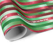 Metallic glinsterende effect aangepaste tekst Kers Cadeaupapier (Rol Hoek)