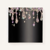 Metallic glitter Drip Sparkle Bling Sketting Notitieboek (Voorkant)
