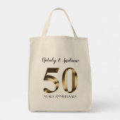 Metallic Gold 50th Wedding Jubileum Tote Bag (Achterkant)