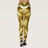 Metallic Gold Abstract 101 Leggings (Achterkant)