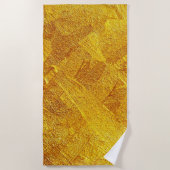 Metallic Gold Abstract Art Afbeelding Strandlaken (Voorkant)
