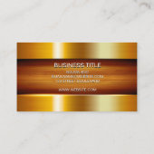Metallic Gold Background Glossy Metal Visitekaartje (Achterkant)