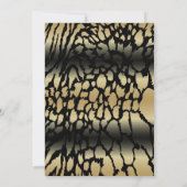 METALLIC GOLD BLACK SPOT ANIMAAL PRINT BIRTHDAY KAART (Achterkant)