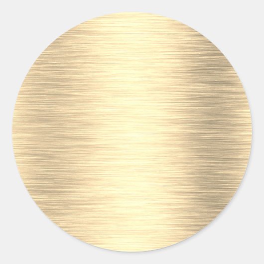 Metallic Gold Classic Round Sticker (Voorkant)
