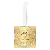 Metallic Gold Damask & Diamonds - 50e Jubileum Ornament (Voorkant)