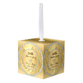 Metallic Gold Damask & Diamonds - 50e Jubileum Ornament (Achter hoekig)