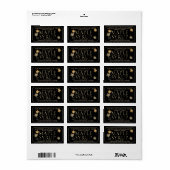 Metallic Gold en Black Maple Address Label (Full Sheet)
