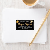 Metallic Gold en Black Maple Address Label (Insitu)