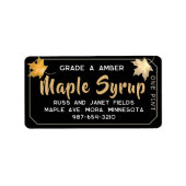 Metallic Gold en Black Maple Address Label (Voorkant)