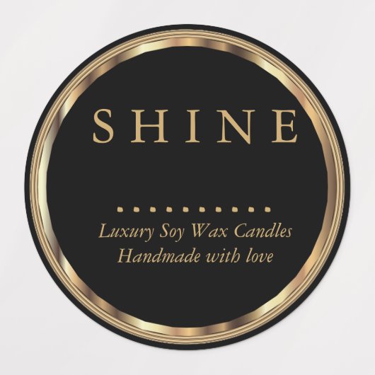 ⭐ Metallic Gold- en zwarte labels (Design 2)