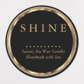 ⭐ Metallic Gold- en zwarte labels (Design 1)