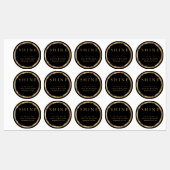⭐ Metallic Gold- en zwarte labels (Vel)