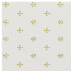 Metallic Gold French Fleur de Lis Pattern Stof
