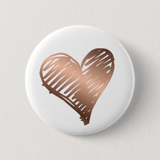Metallic Gold Heart Button (Voorkant)