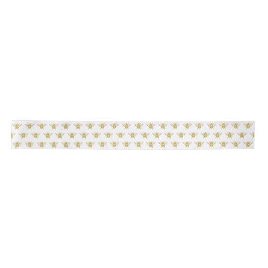 Metallic Gold Honey Bee Ribbon Lint (Voorkant)