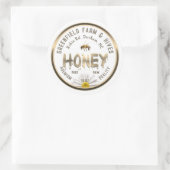 Metallic Gold Honey Label Bee Daisy Flower (Tas)