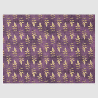 Metallic Gold Leaves op de Paarse ontkoppeling Tissuepapier