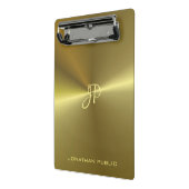 Metallic Gold look Elegant Monogram Sjabloon Mini Klembord (Angled2)