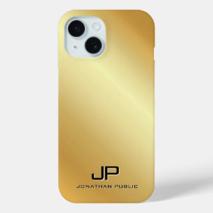 Metallic Gold Look Sjabloon Monogram gepersonalise