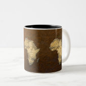 Metallic Gold Map of AFRICA Mok (Voorkant rechts)