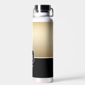 Metallic Gold Monogram Waterfles (Achterkant)
