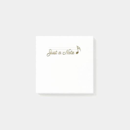 Metallic Gold Music Note gewoon een notitie post h (Voorkant)