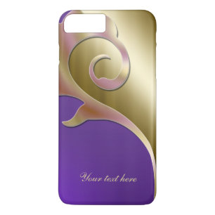 Metallic Gold paars iPhone 8 Plus / 7 Plus Hoesje