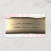 Metallic Gold Pink Marmer Visitekaartje (Achterkant)