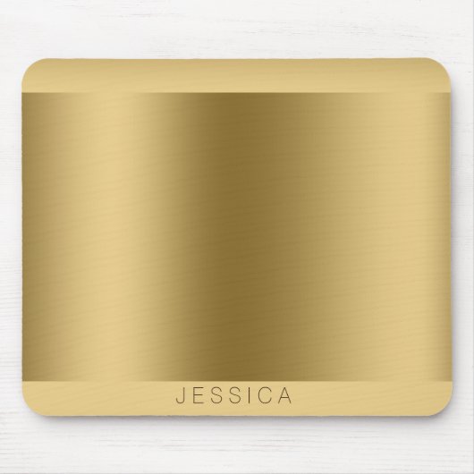 Metallic Gold Print Monogramed Muismat (Voorkant)