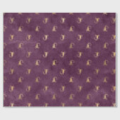 Metallic Gold Scorpions op Paars Cadeaupapier (Vlak)