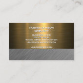 Metallic Gold Silver geborsteld Visitekaartje (Achterkant)