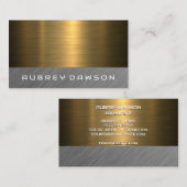 Metallic Gold Silver geborsteld Visitekaartje (Voorkant / Achterkant)