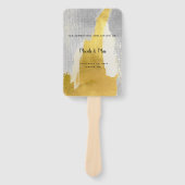 Metallic Gold & Silver Wedding Program Handwaaier (Voorkant)