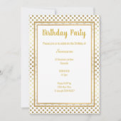 METALLIC GOLD SPOT LAYERED BIRTHDAY KAART (Voorkant)