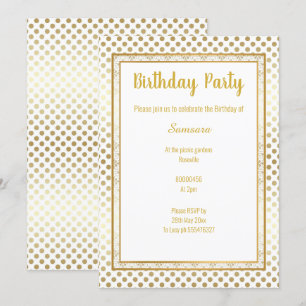 METALLIC GOLD SPOT LAYERED BIRTHDAY KAART